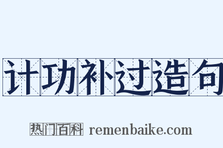 计功补过造句是什么意思的图片